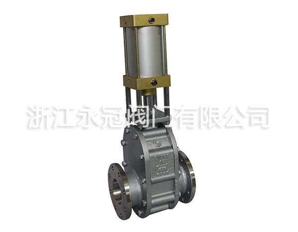 不(bú)鏽鋼氣動(dong)陶瓷雙閘(zhá)闆閥Z644TC