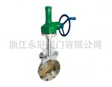 手動(dòng)傘齒輪不(bu)鏽鋼刀閘(zha)閥PZ573W