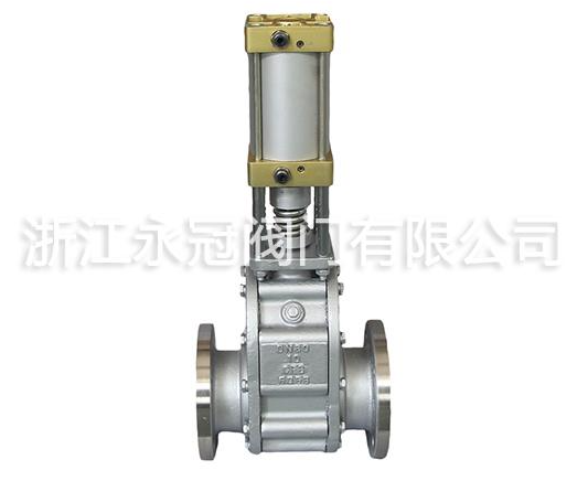 不鏽鋼(gang)氣動出(chu)料閥